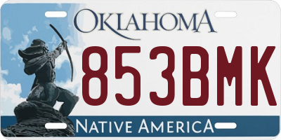 OK license plate 853BMK