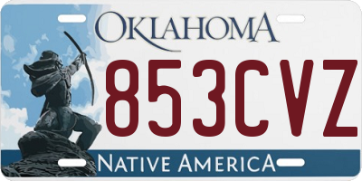 OK license plate 853CVZ