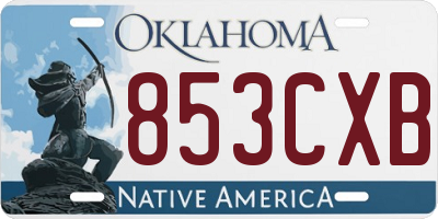 OK license plate 853CXB