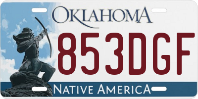 OK license plate 853DGF