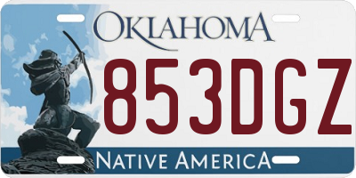 OK license plate 853DGZ