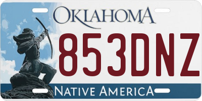 OK license plate 853DNZ