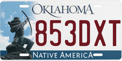 OK license plate 853DXT