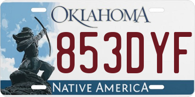 OK license plate 853DYF