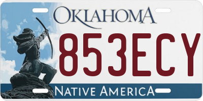 OK license plate 853ECY