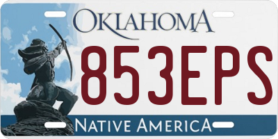 OK license plate 853EPS