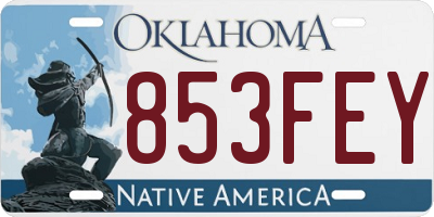 OK license plate 853FEY
