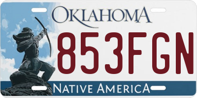 OK license plate 853FGN