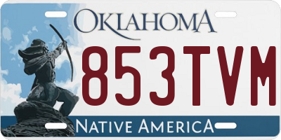 OK license plate 853TVM