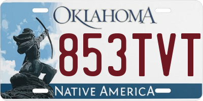 OK license plate 853TVT