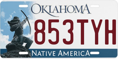OK license plate 853TYH