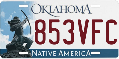 OK license plate 853VFC