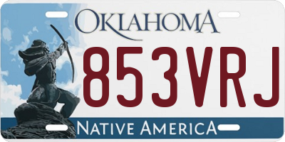 OK license plate 853VRJ