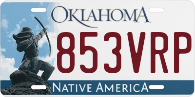 OK license plate 853VRP