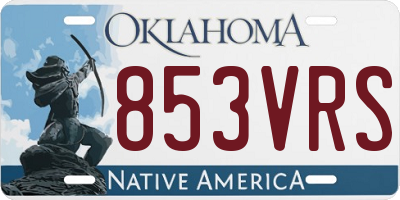 OK license plate 853VRS