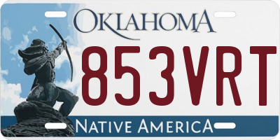 OK license plate 853VRT