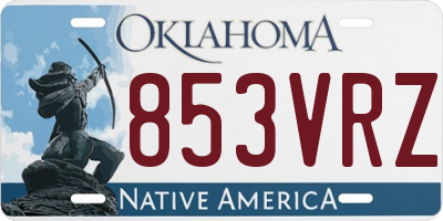 OK license plate 853VRZ