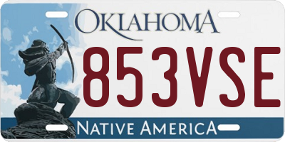 OK license plate 853VSE