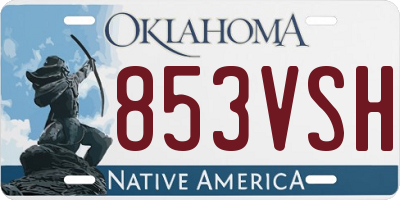 OK license plate 853VSH