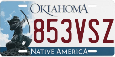 OK license plate 853VSZ