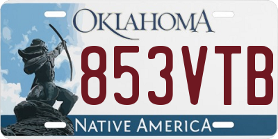OK license plate 853VTB