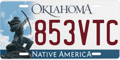 OK license plate 853VTC