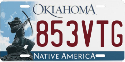 OK license plate 853VTG