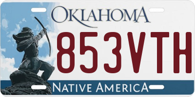 OK license plate 853VTH