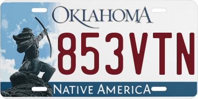 OK license plate 853VTN