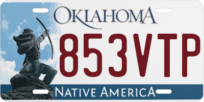 OK license plate 853VTP