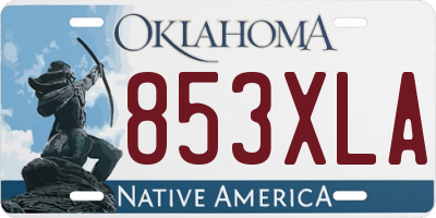 OK license plate 853XLA