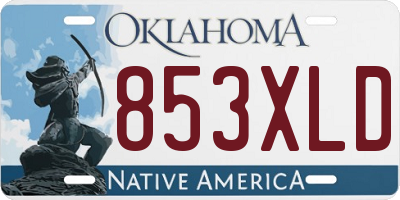 OK license plate 853XLD