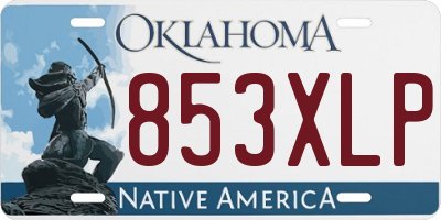 OK license plate 853XLP