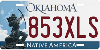OK license plate 853XLS