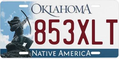 OK license plate 853XLT