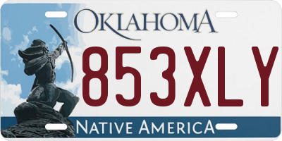OK license plate 853XLY
