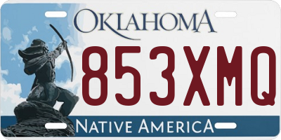OK license plate 853XMQ