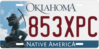 OK license plate 853XPC