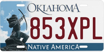 OK license plate 853XPL