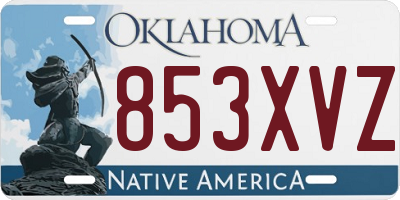 OK license plate 853XVZ