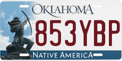 OK license plate 853YBP