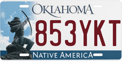 OK license plate 853YKT