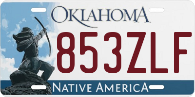 OK license plate 853ZLF