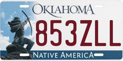 OK license plate 853ZLL