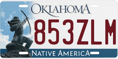 OK license plate 853ZLM