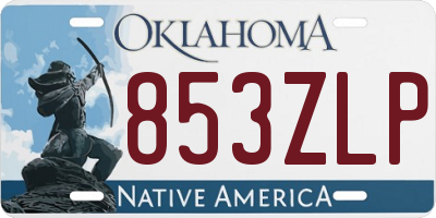 OK license plate 853ZLP
