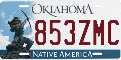OK license plate 853ZMC