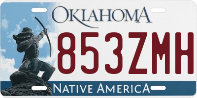 OK license plate 853ZMH