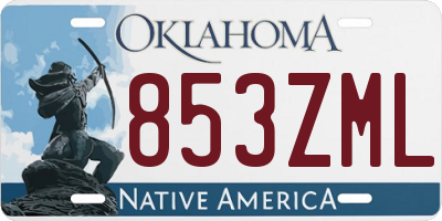 OK license plate 853ZML