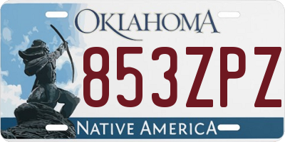 OK license plate 853ZPZ
